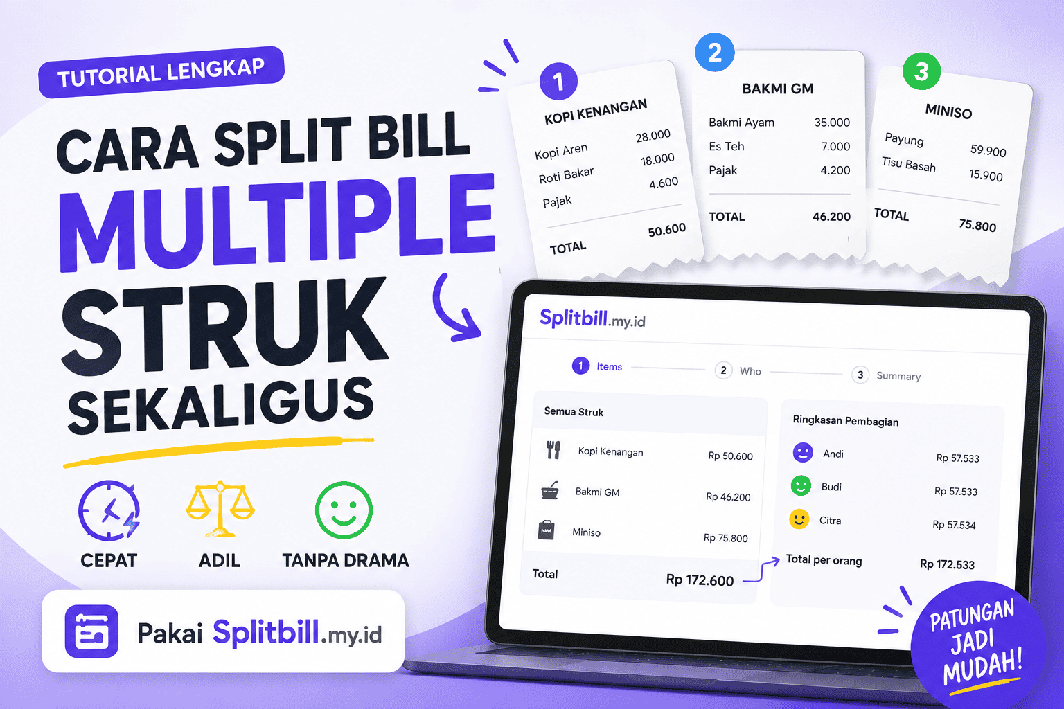cara-split-bill-multiple-struk