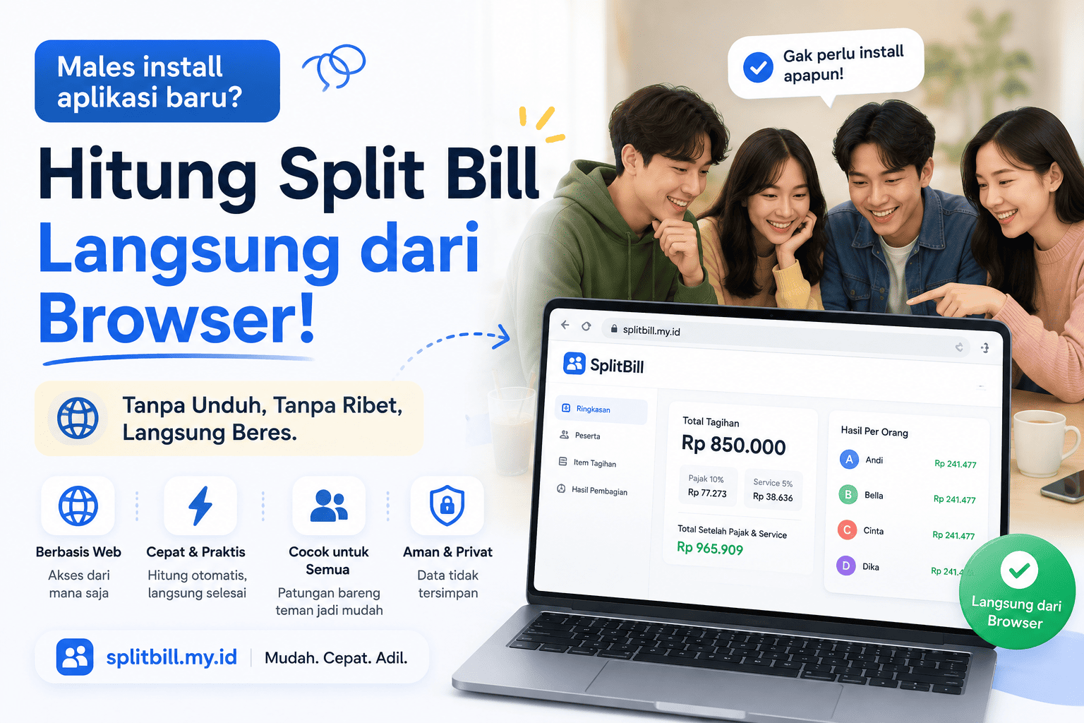 Cara Hitung Patungan Makan Bareng Tanpa Perlu Download Aplikasi